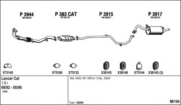 FENNO MI104 Exhaust System